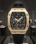 Richard Mille Gold Skeleton Automatic Watch For Men