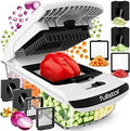 Fullstar Vegetable Chopper Dicer Mandoline Slicer - Food Chopper Vegetable Spiralizer Vegetable Slicer - Onion Chopper Salad Chopper Veggie Chopper Vegetable Cutter Food Slicer 11 Blades