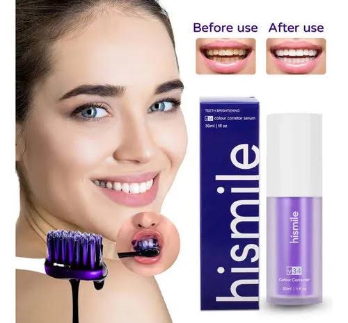 Hismile toothpaste for instant white teeth